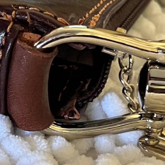 Brown Leather Looping Handle Bag Made in Italy - Picture 16 of 16